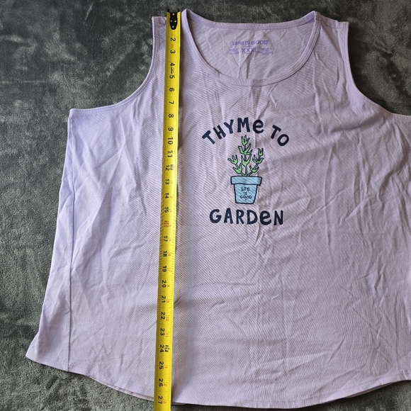 Life Is Good Crusher "Thyme To Garden" Tank Size XXXL - Picture 6 of 9